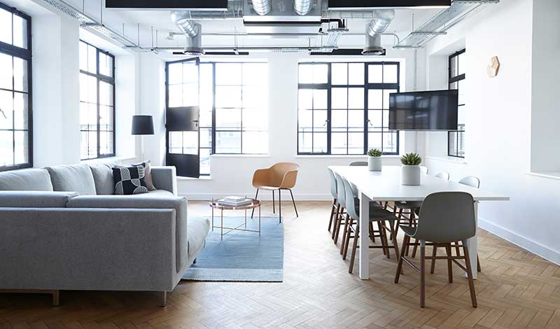 Modern Living Room with AC Vents